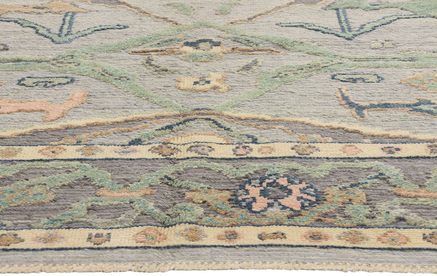 8 x 10 Modern Gray Oushak Soumak Rug 81150