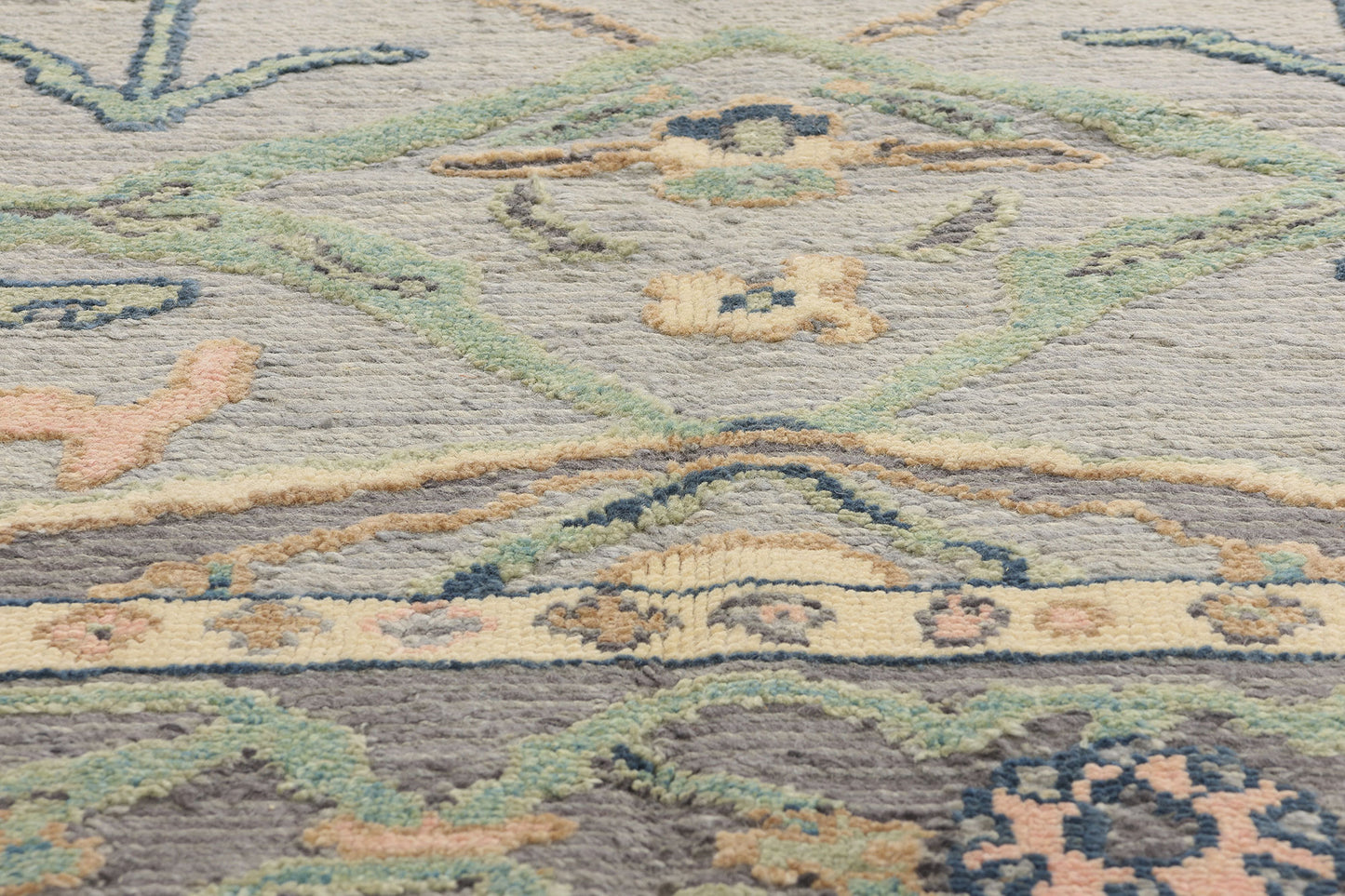 8 x 10 Modern Gray Oushak Soumak Rug 81150