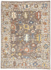 9 x 12 Modern Gray Oushak Soumak Rug 81163