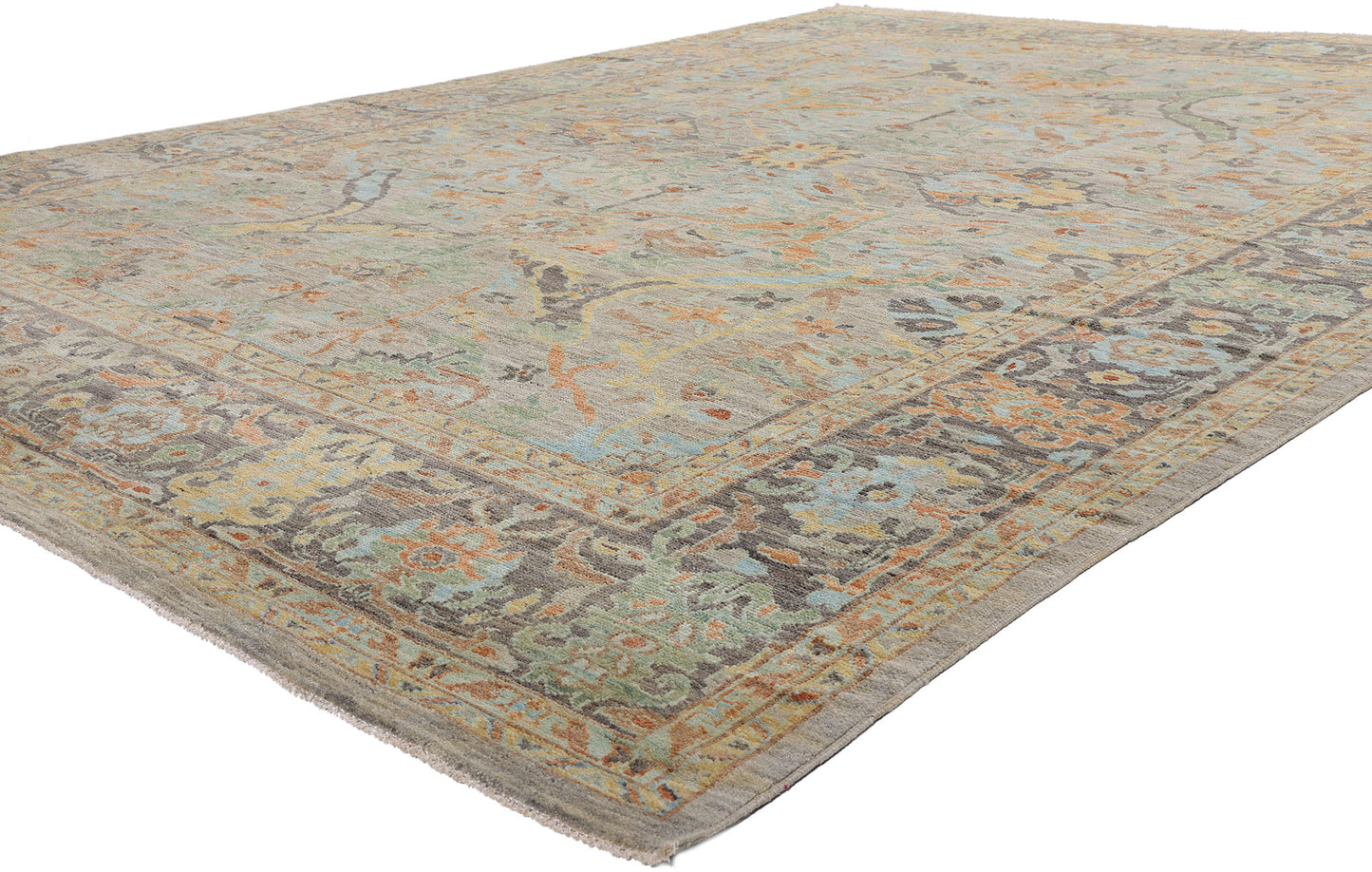 10 x 14 Gray Modern Pakistani Sultanabad Rug 81170