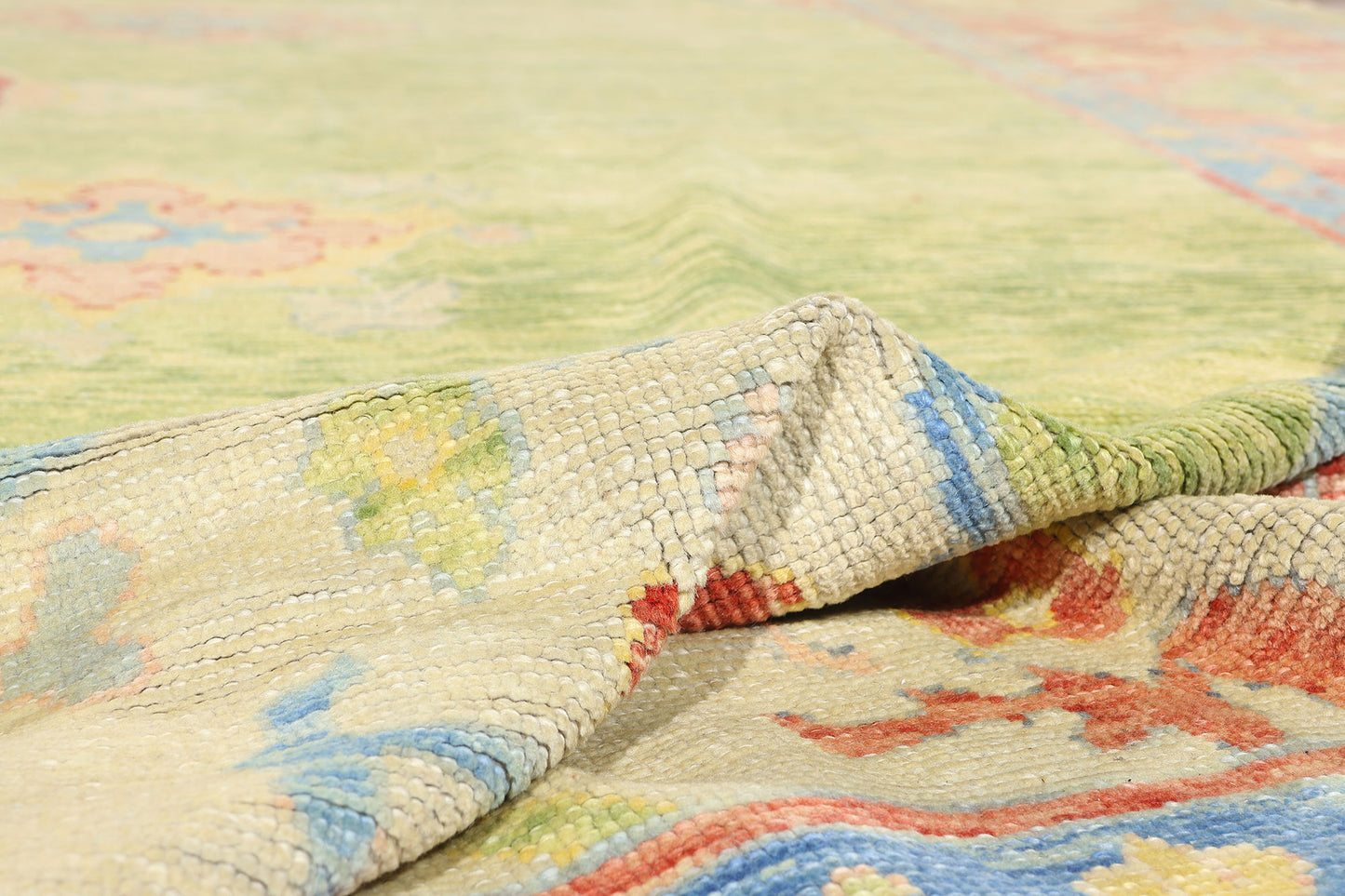 11 x 16 Modern Green Turkish Oushak Rug 53976