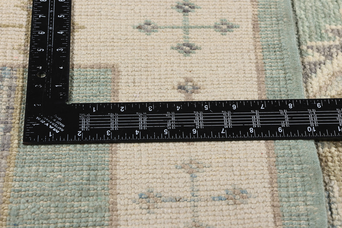 4 x 14 Modern Green Turkish Oushak Rug 53985