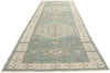 4 x 14 Modern Green Turkish Oushak Rug 53985