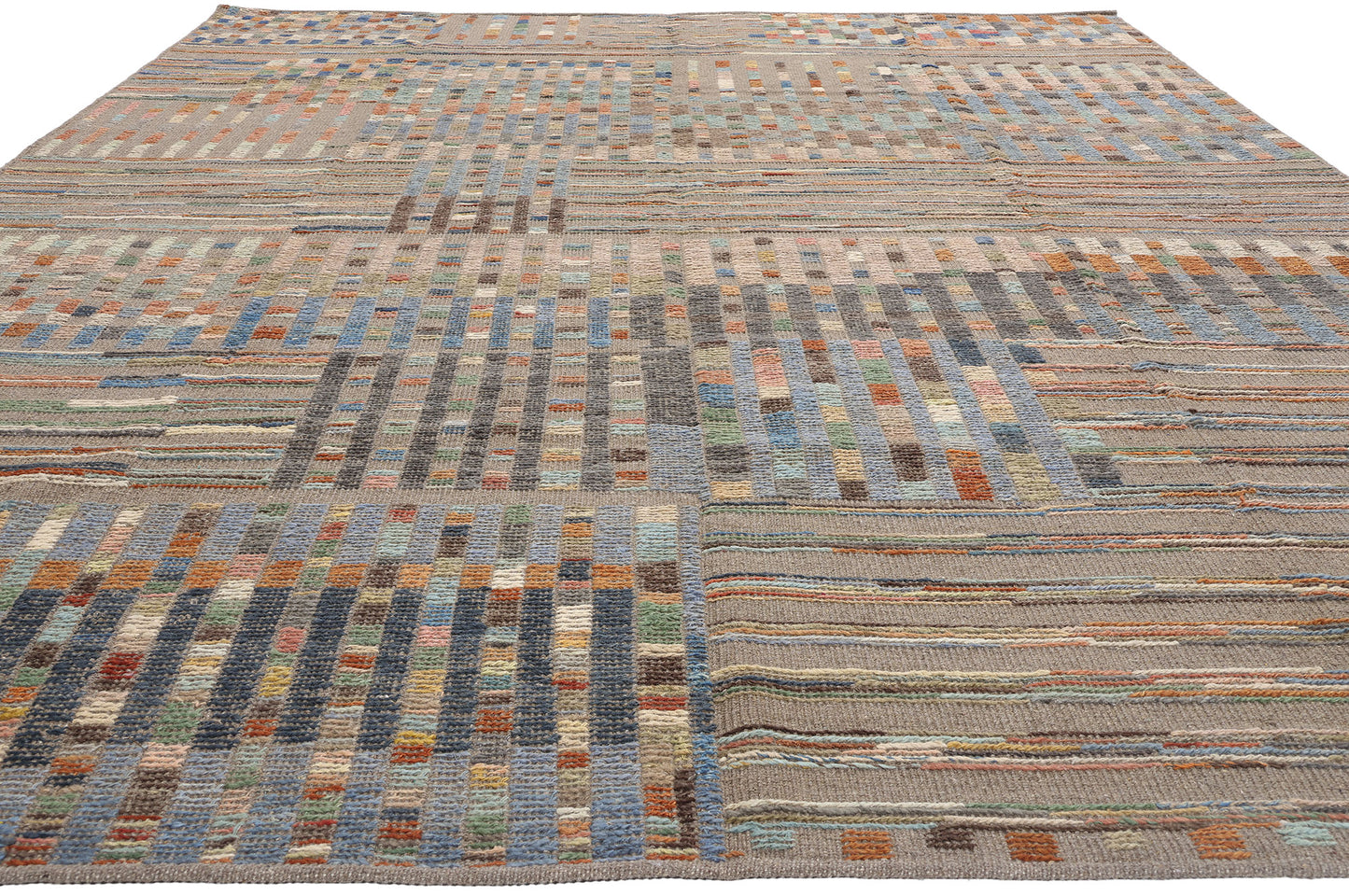 10 x 14 Modern Mosaic High-Low Textured Rug 81157
