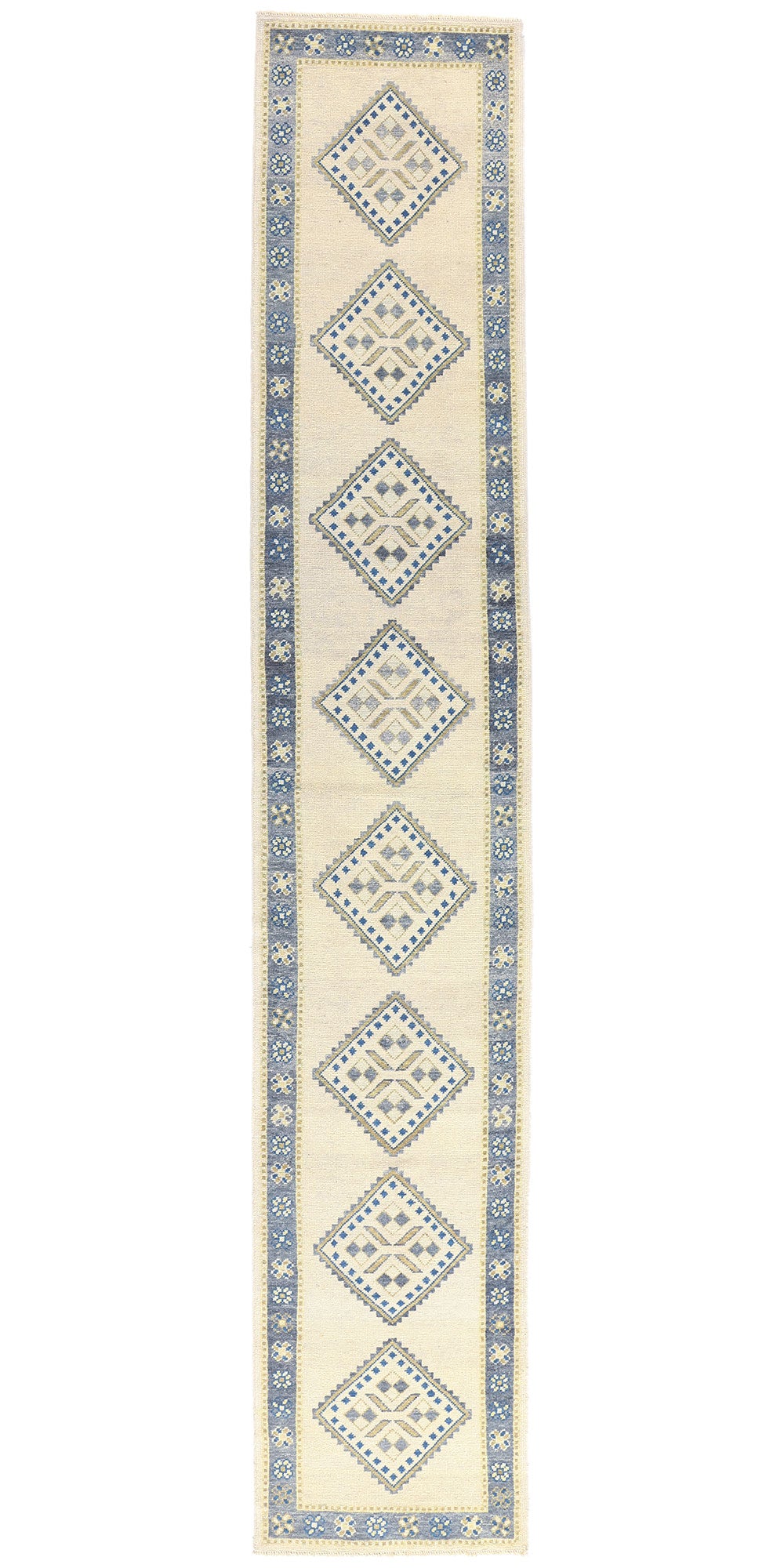 3 x 18 Modern Ivory Turkish Oushak Rug 54017
