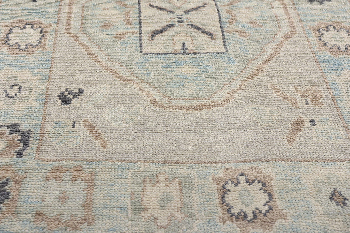 3 x 11 Modern Light Gray Turkish Oushak Rug 54011