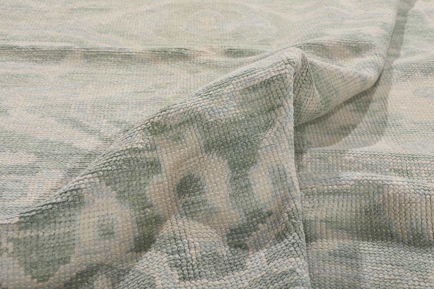 8 x 10 Modern Light Green Turkish Oushak Rug 54005