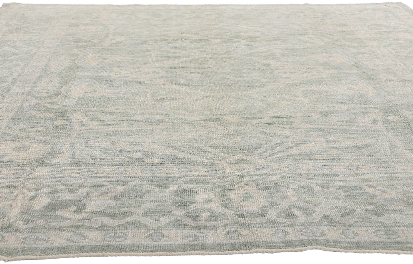 8 x 10 Modern Light Green Turkish Oushak Rug 54005