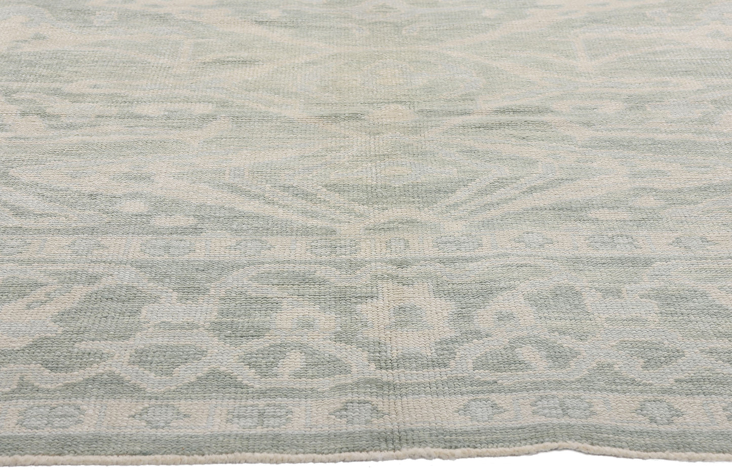 8 x 10 Modern Light Green Turkish Oushak Rug 54005