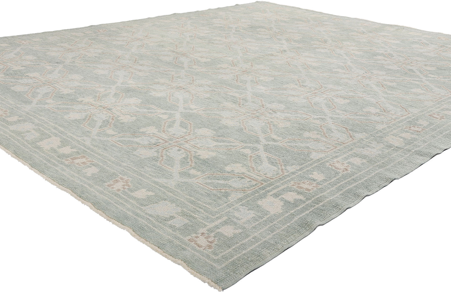 8 x 10 Light Green Turkish Oushak Rug 54006