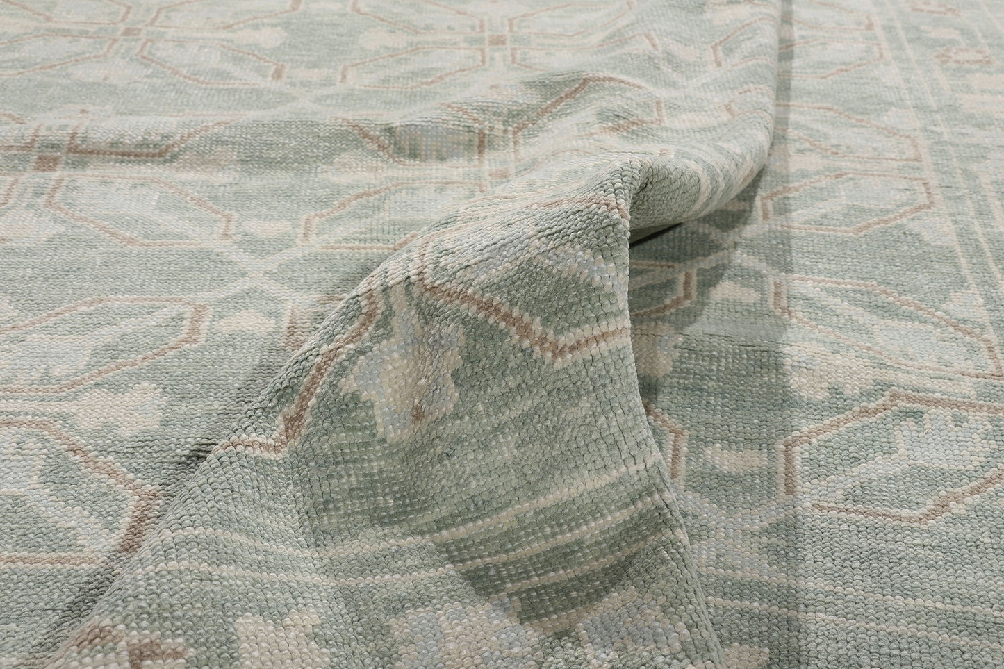 8 x 10 Light Green Turkish Oushak Rug 54006