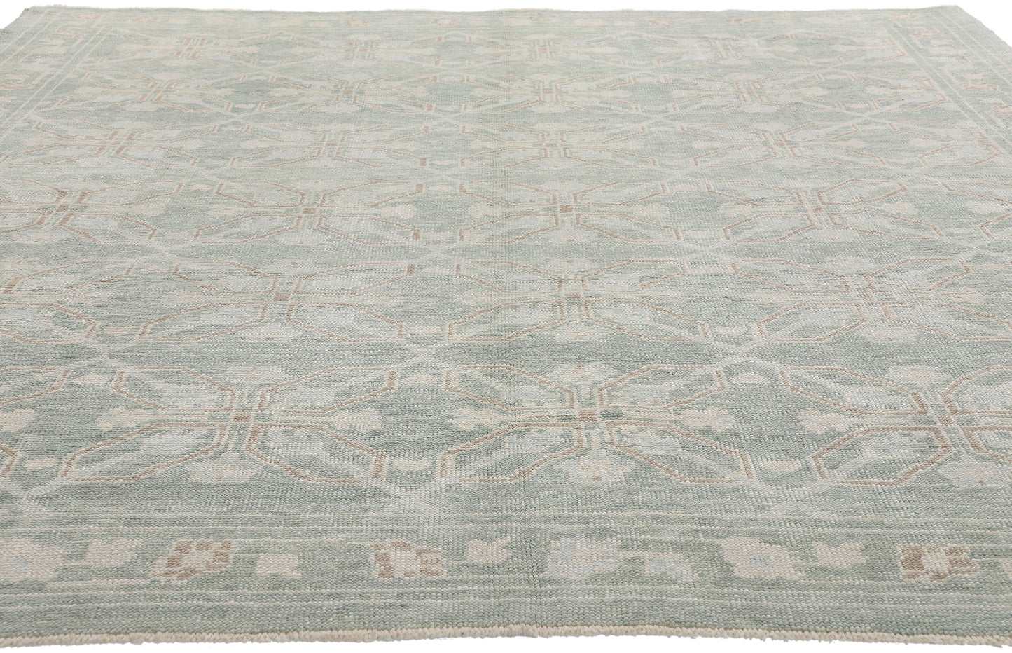 8 x 10 Light Green Turkish Oushak Rug 54006