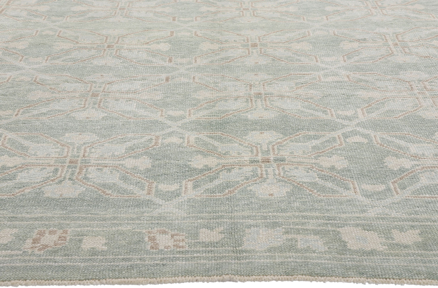 8 x 10 Light Green Turkish Oushak Rug 54006