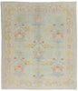 8 x 9 Modern Light Green Turkish Oushak Rug 54015
