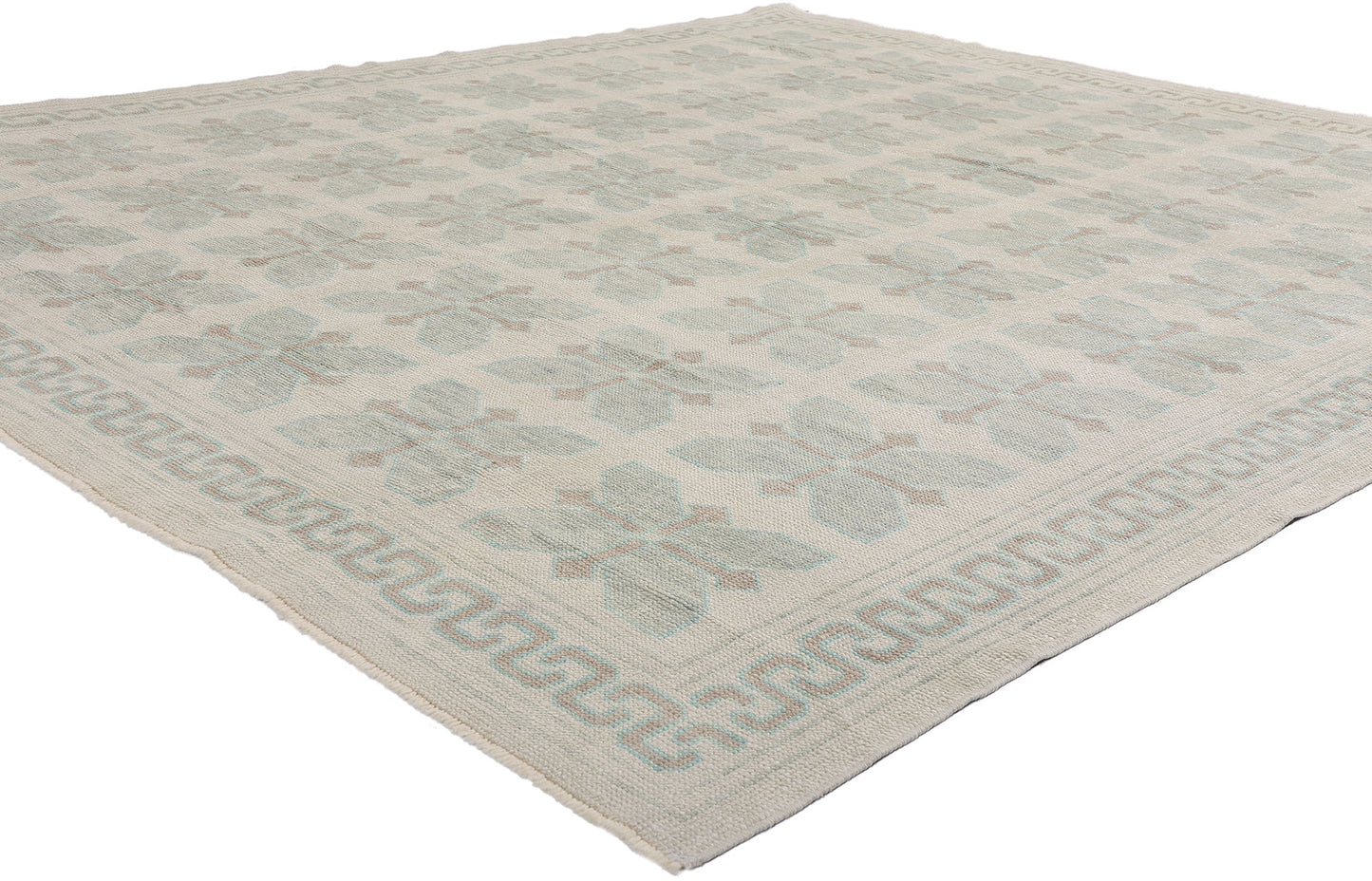 8 x 9 Modern Light Green Turkish Oushak Rug 54007