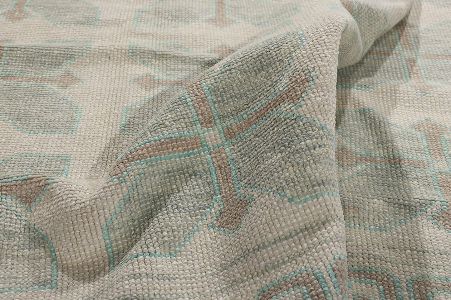 8 x 9 Modern Light Green Turkish Oushak Rug 54007