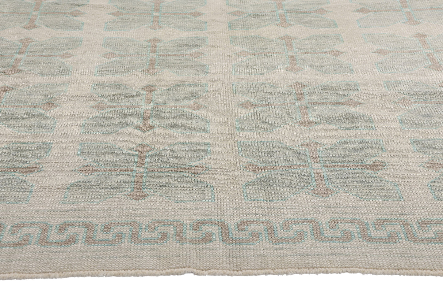 8 x 9 Modern Light Green Turkish Oushak Rug 54007