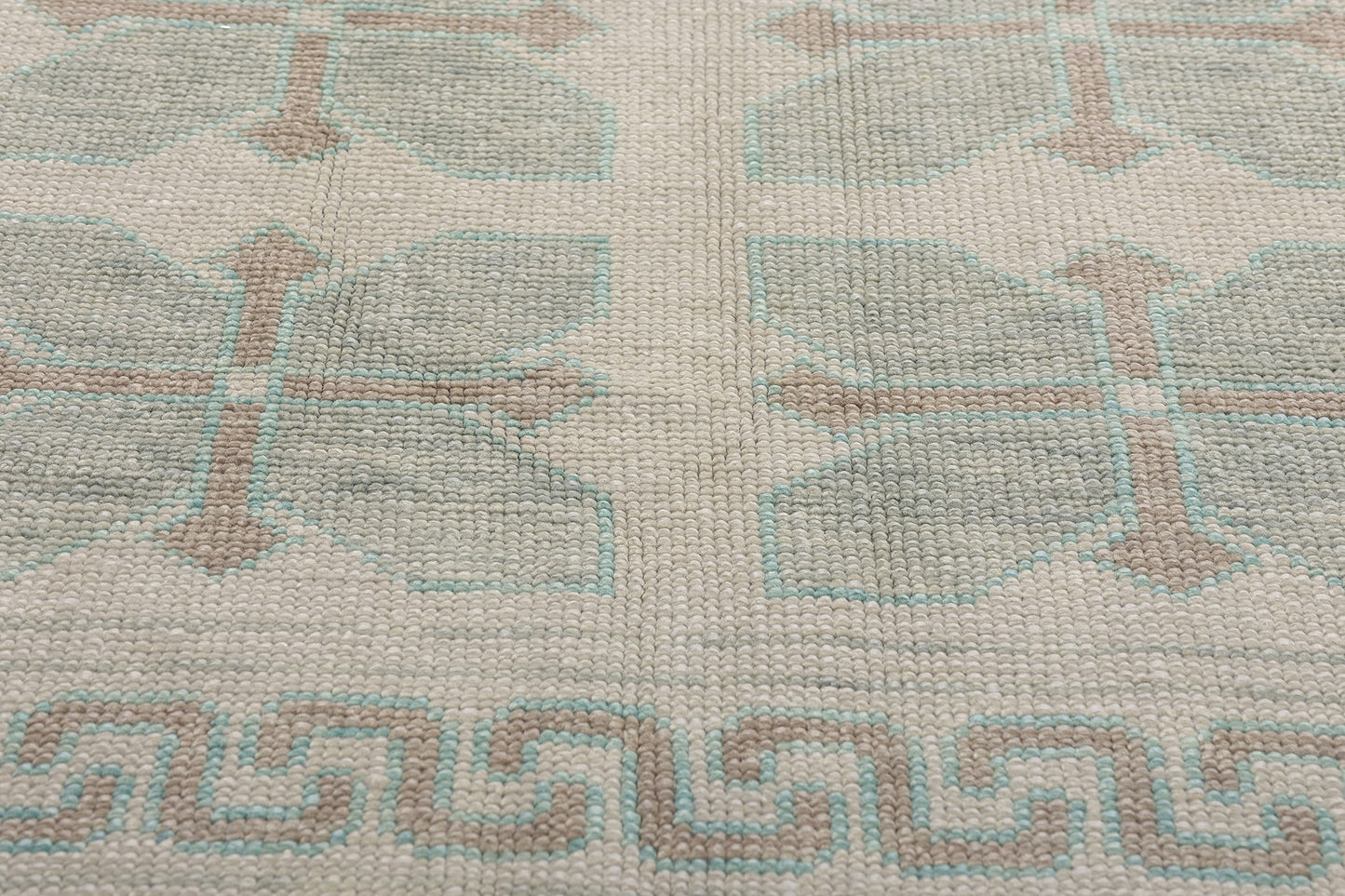8 x 9 Modern Light Green Turkish Oushak Rug 54007