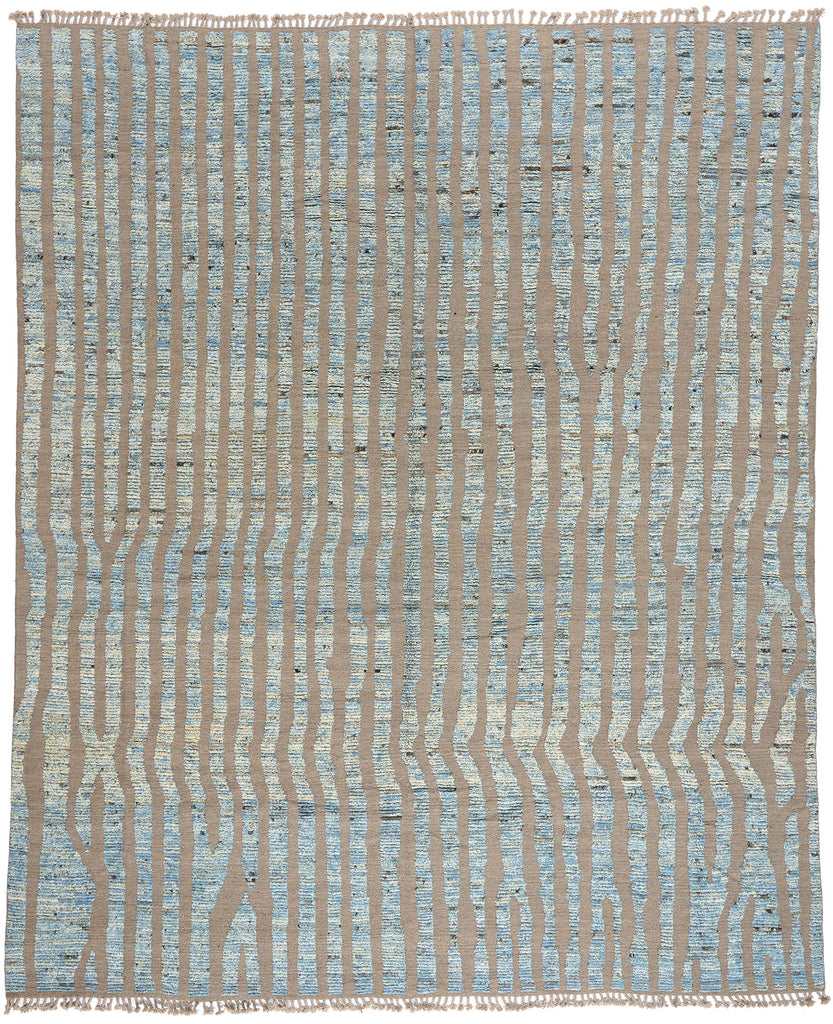 12 x 15 Modern Sculpted Waves Moroccan Rug 81154
