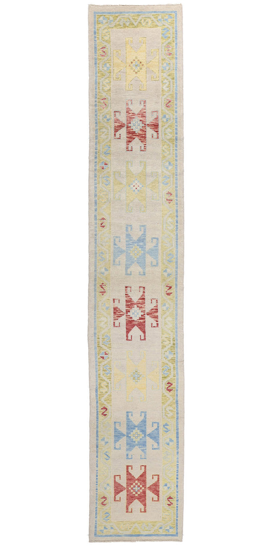 3 x 16 Modern Tribal Turkish Oushak Rug 53970
