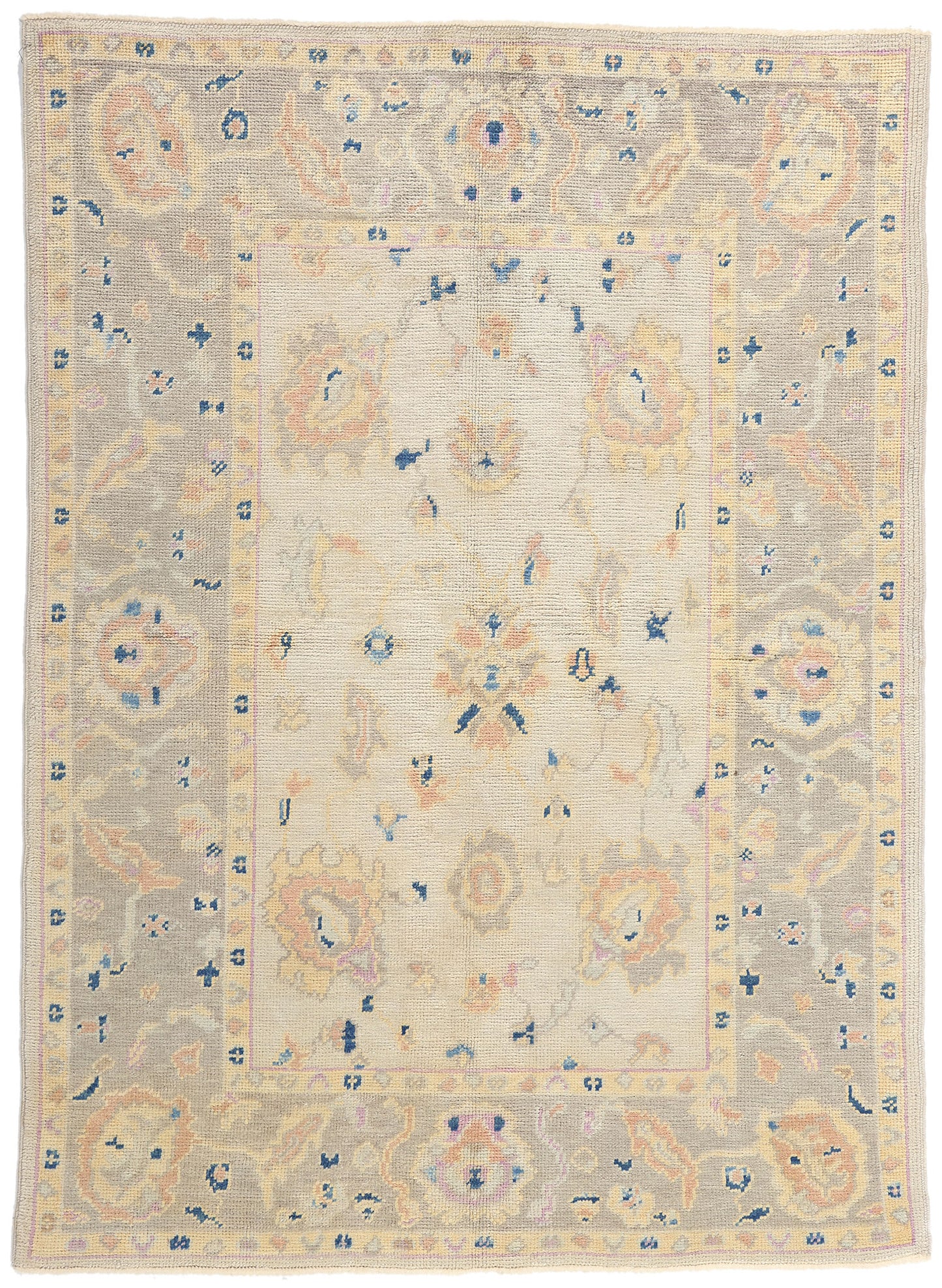 5 x 7 Modern Pastel Turkish Oushak Rug 53605