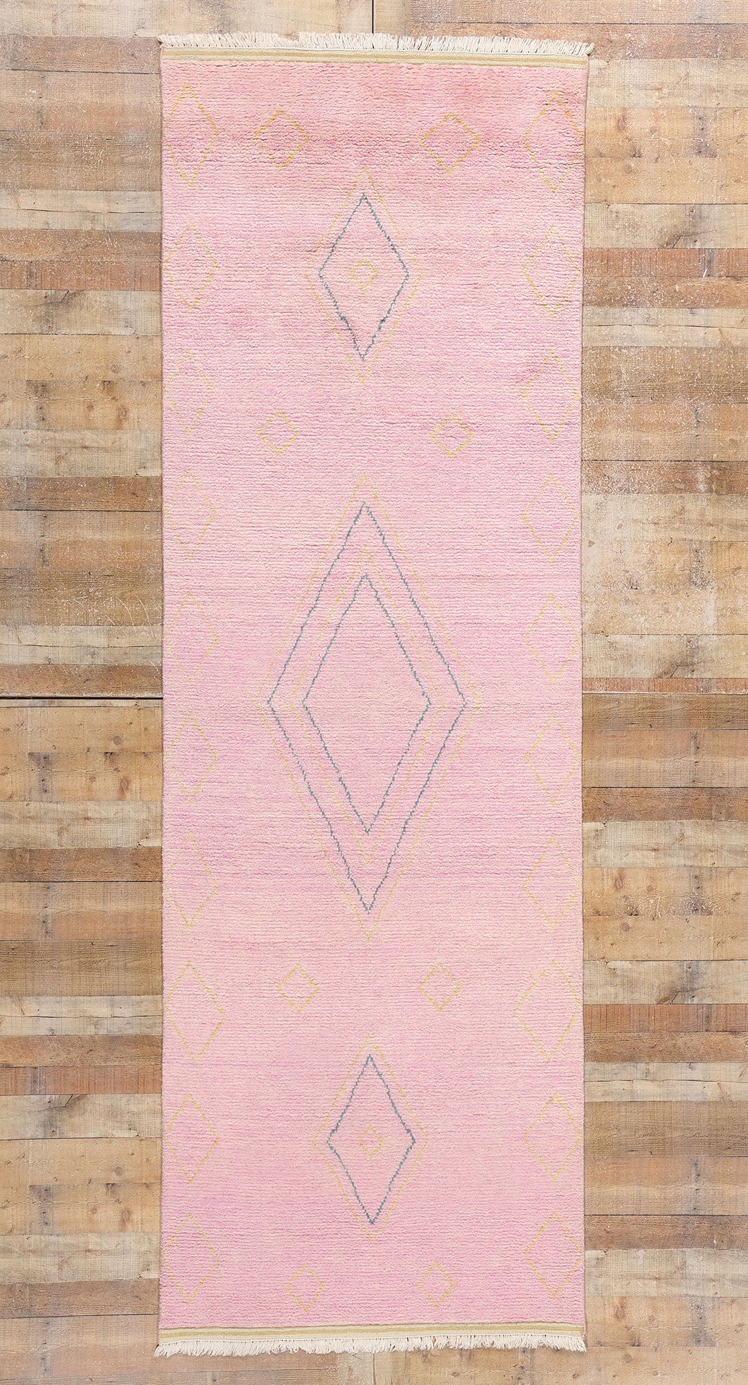 4 x 12 Pink Diamond Modern Moroccan Rug 31310