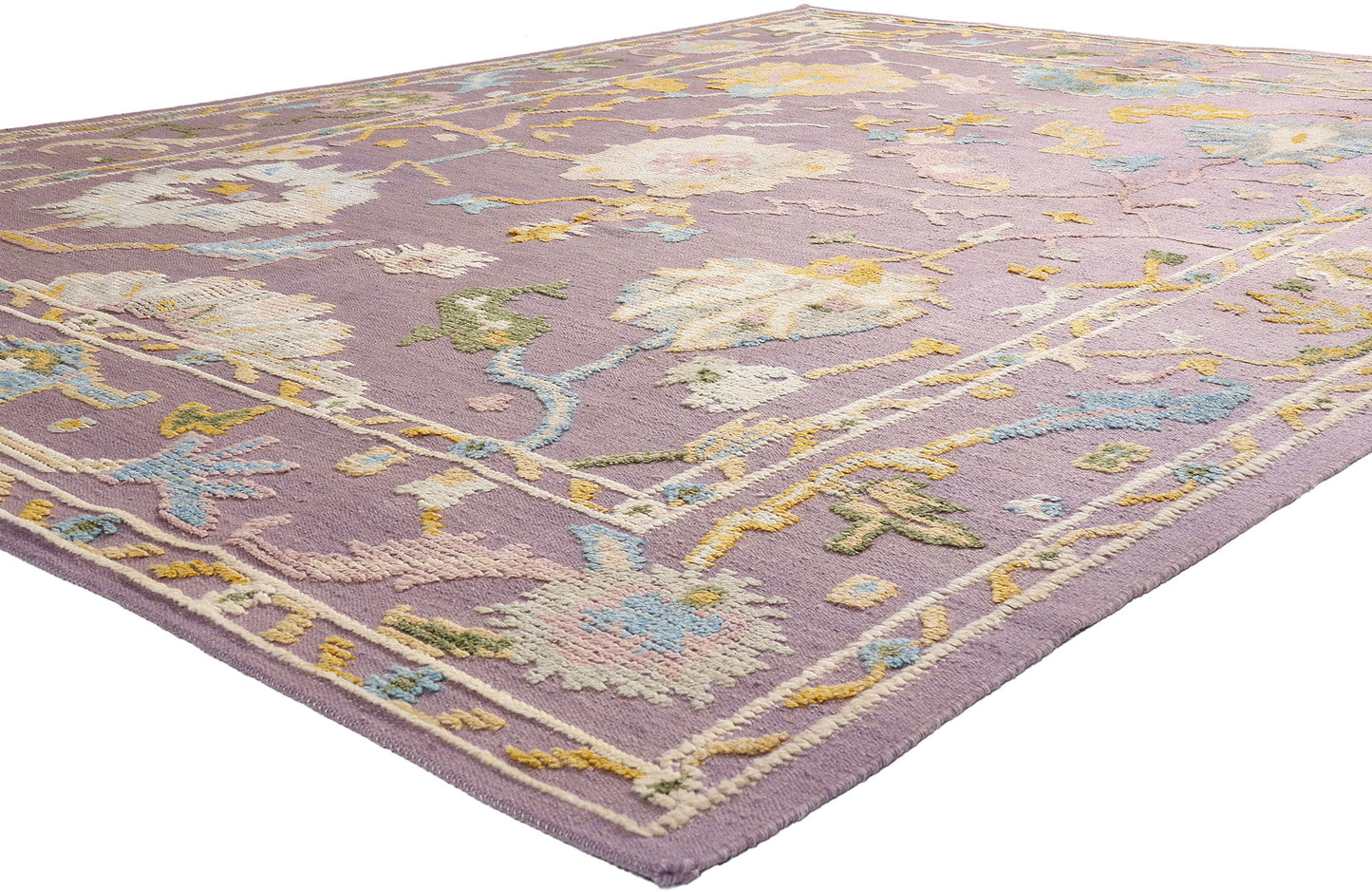 9 x 12 Lavender Modern Oushak High-Low Rug 30555