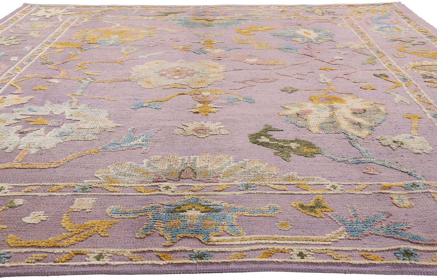 9 x 12 Lavender Modern Oushak High-Low Rug 30555