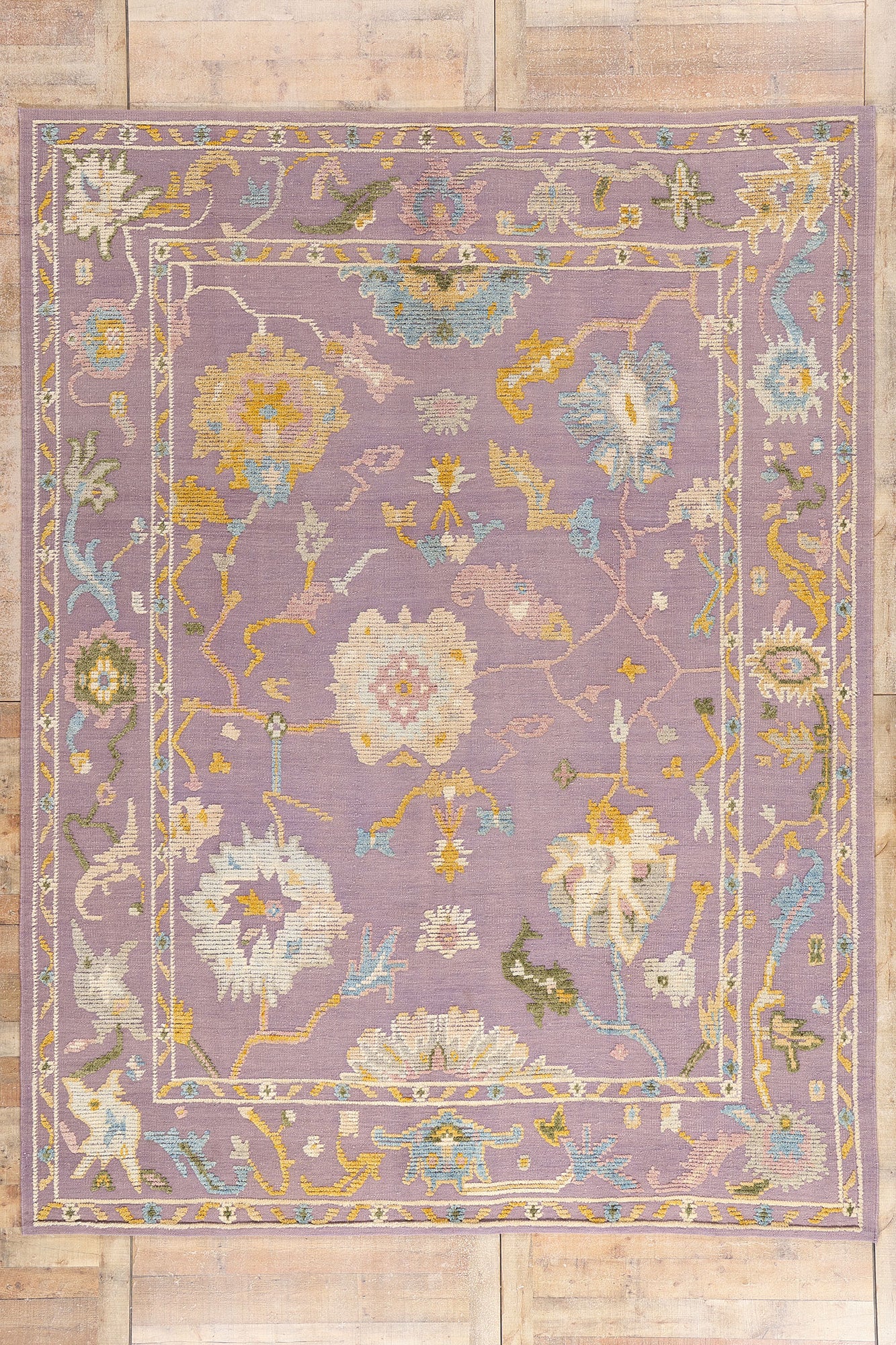 9 x 12 Lavender Modern Oushak High-Low Rug 30555