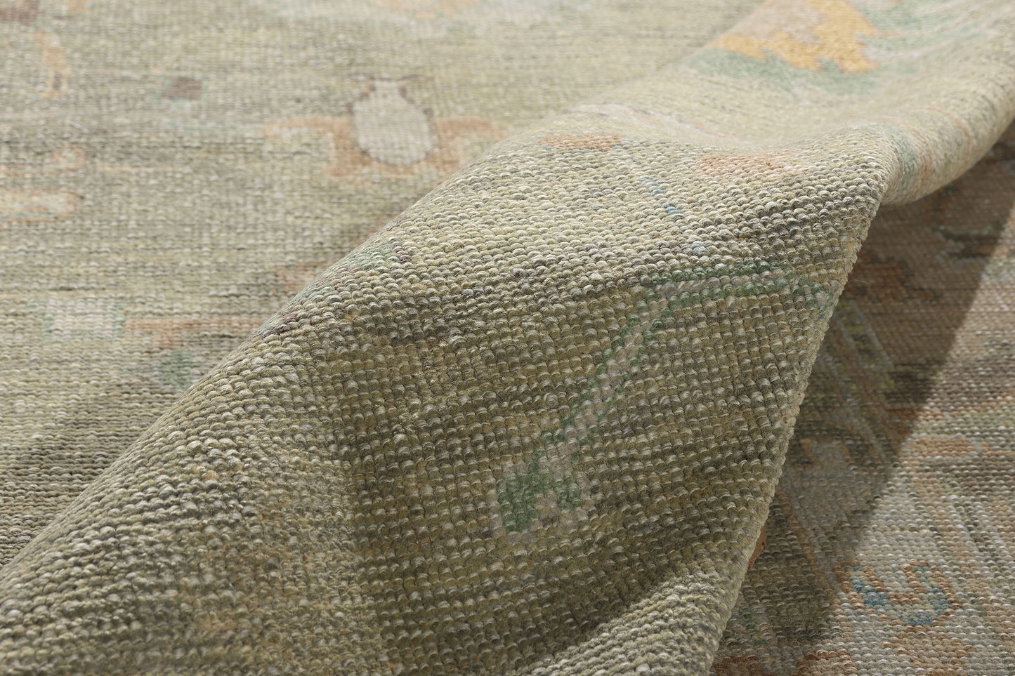 9 x 12 Light Green Modern Turkish Oushak Rug 53407