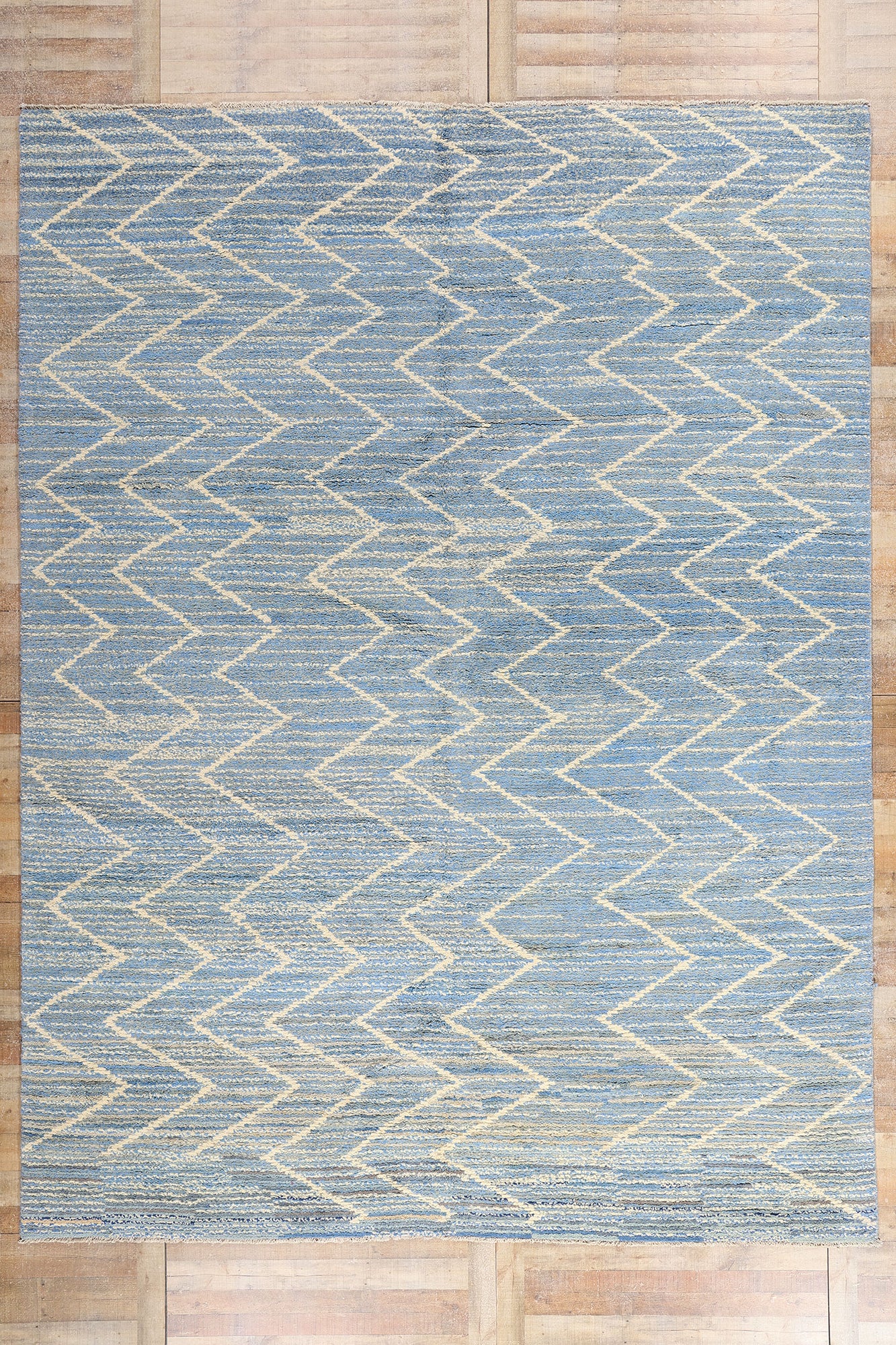 10 x 14 - Blue Pakistani Moroccan Rug - 80642