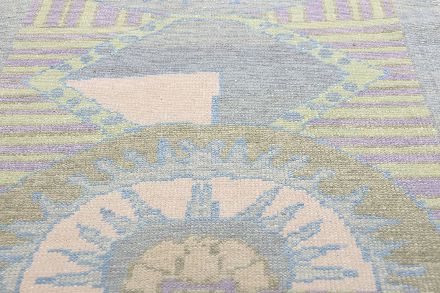 3 x 19 Modern Sunburst Turkish Oushak Rug 53971