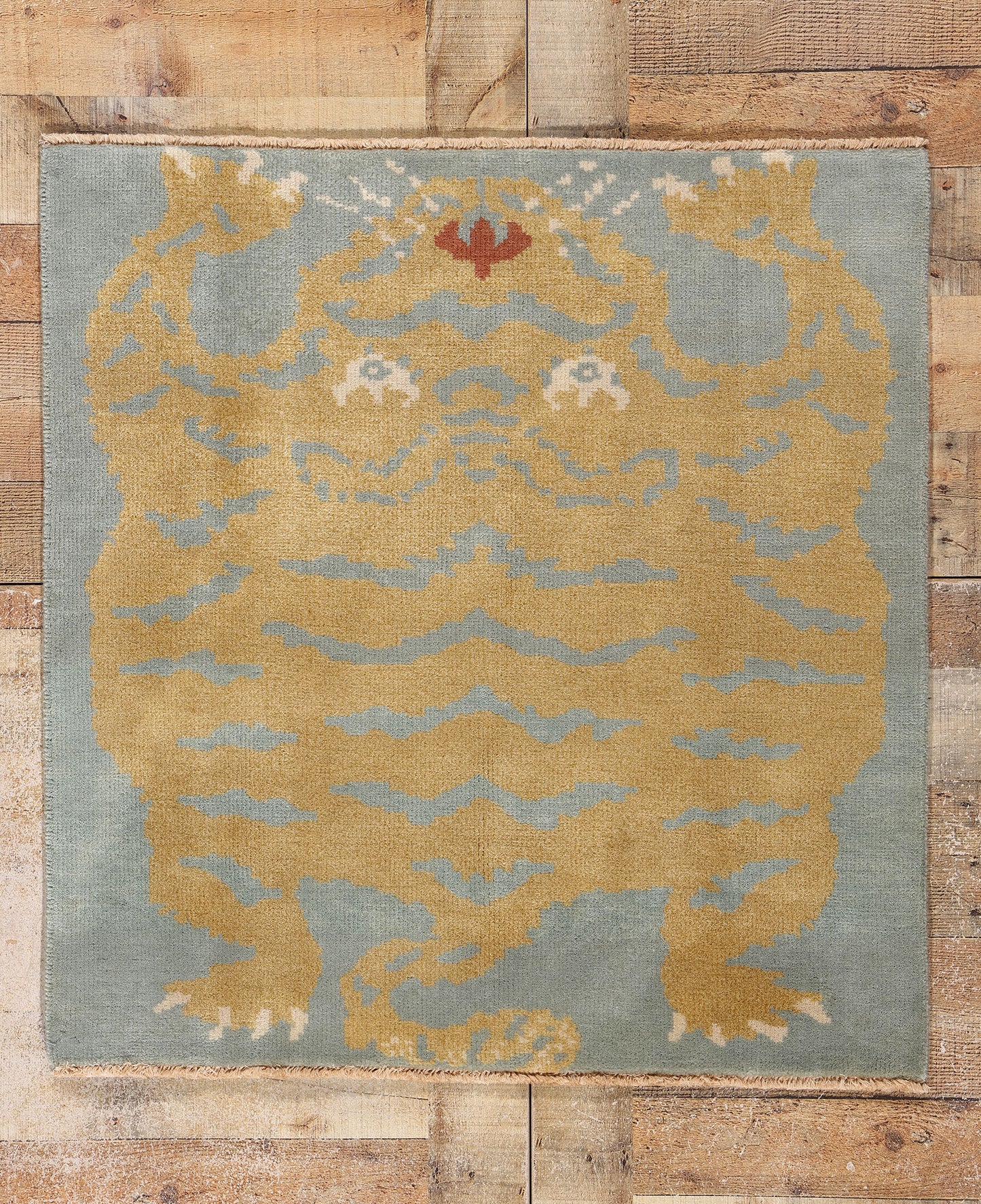 3 x 3 Modern Celestial Tibetan Tiger Rug 31333