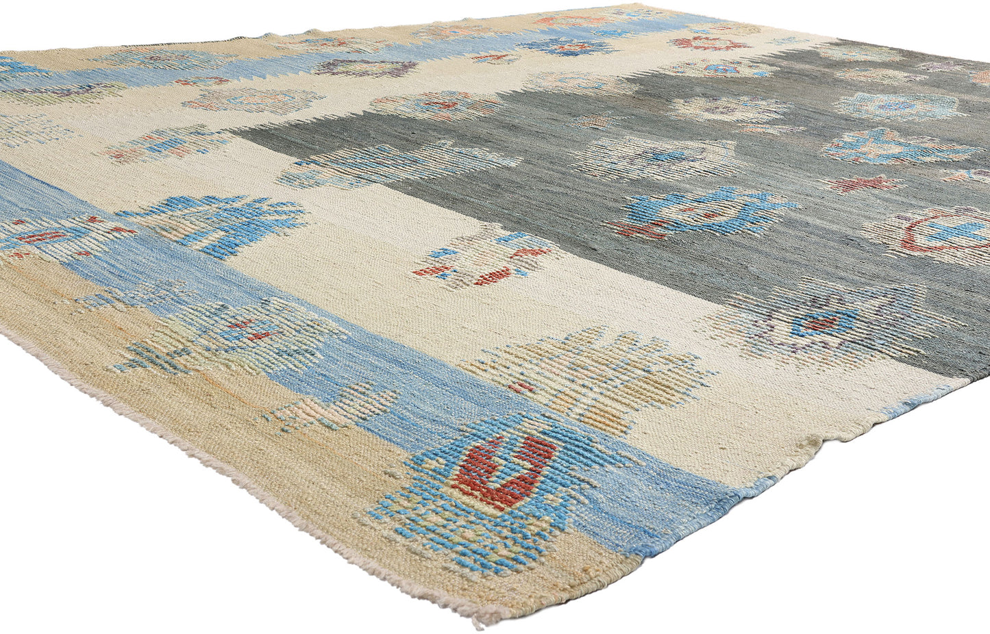 9 x 11 Modern Turkish Kilim Rug 52212