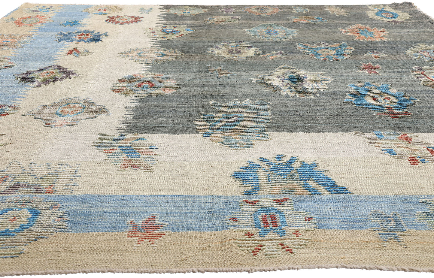 9 x 11 Modern Turkish Kilim Rug 52212