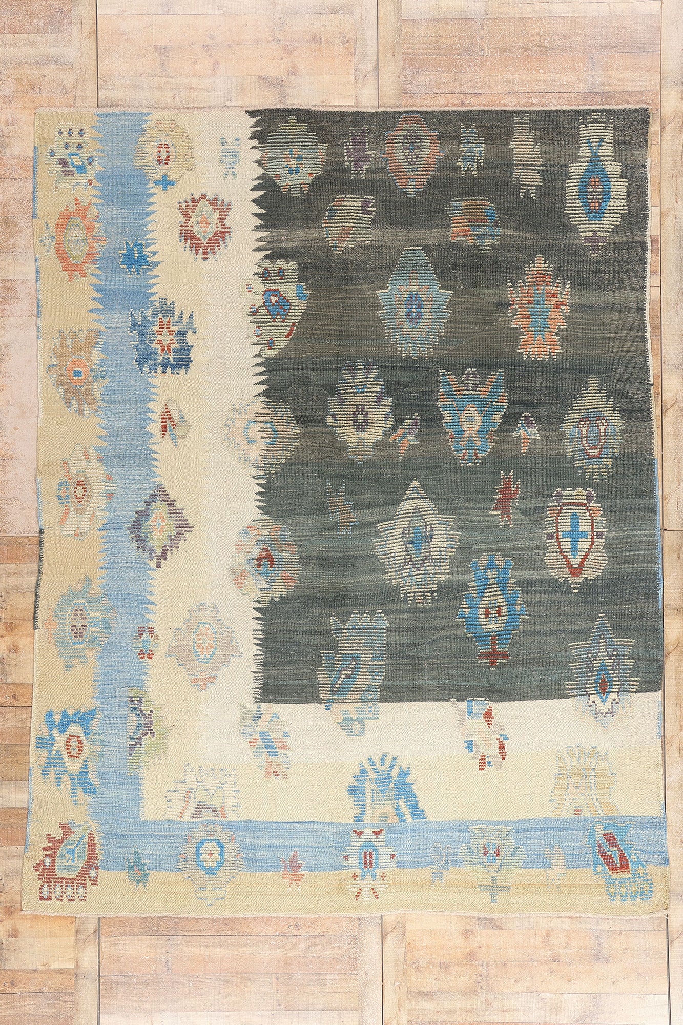 9 x 11 Modern Turkish Kilim Rug 52212