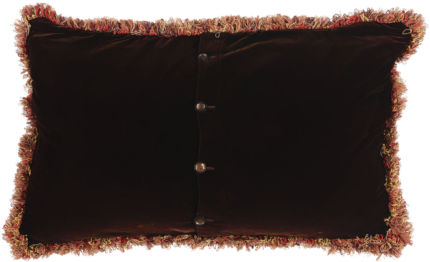 2 x 3 Antique Needlepoint Shorthorn Ox Tapestry Pillow 79144