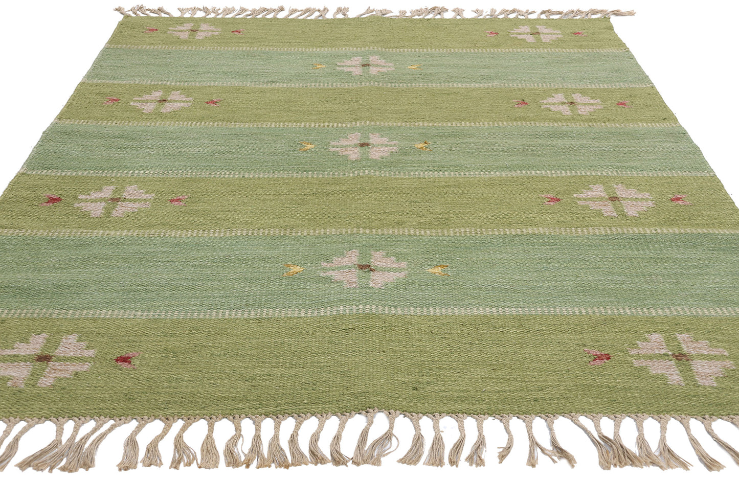 5 x 7 Nils Nilsson Vintage Swedish Rollakan Rug 79034
