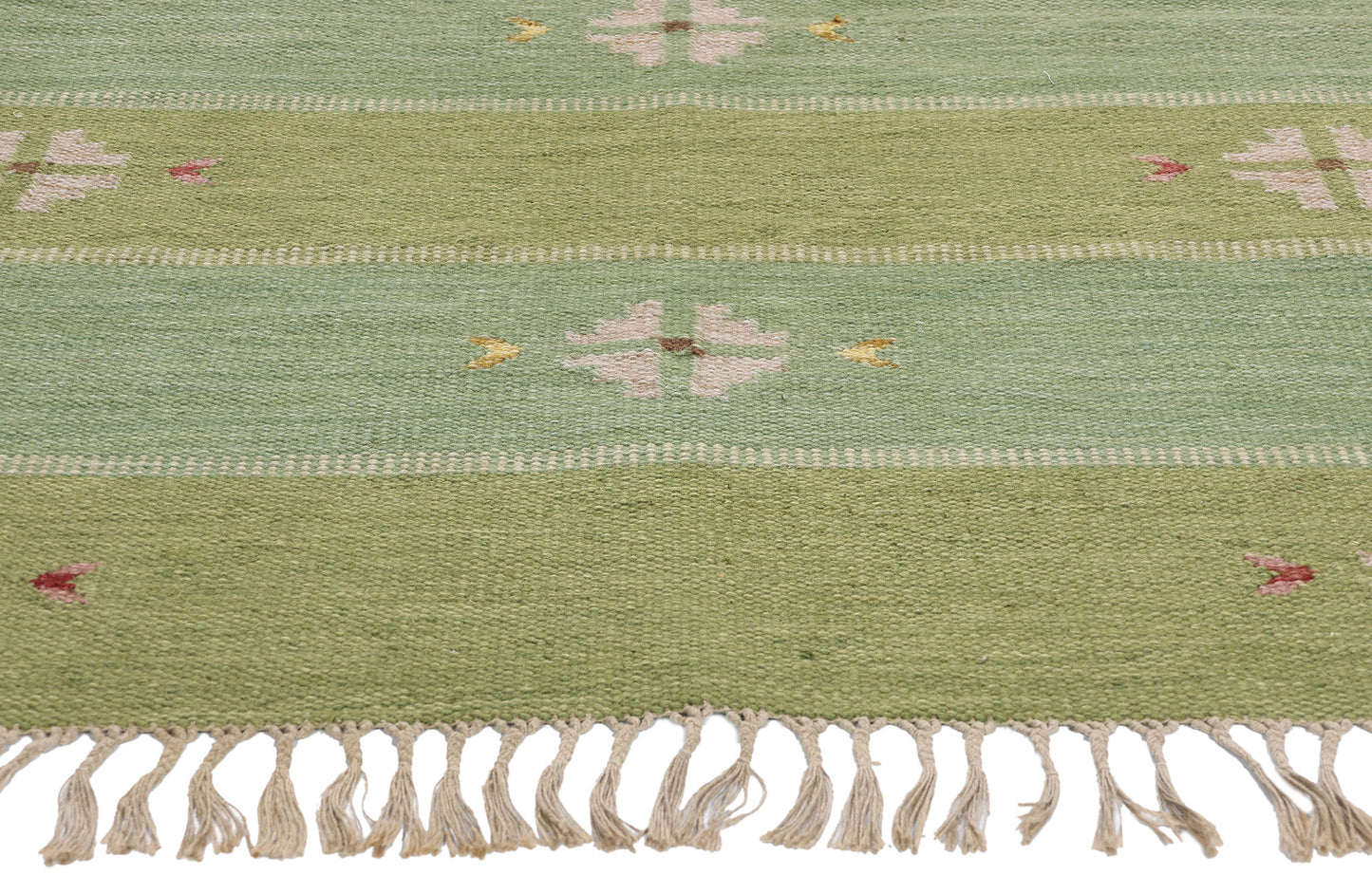 5 x 7 Nils Nilsson Vintage Swedish Rollakan Rug 79034