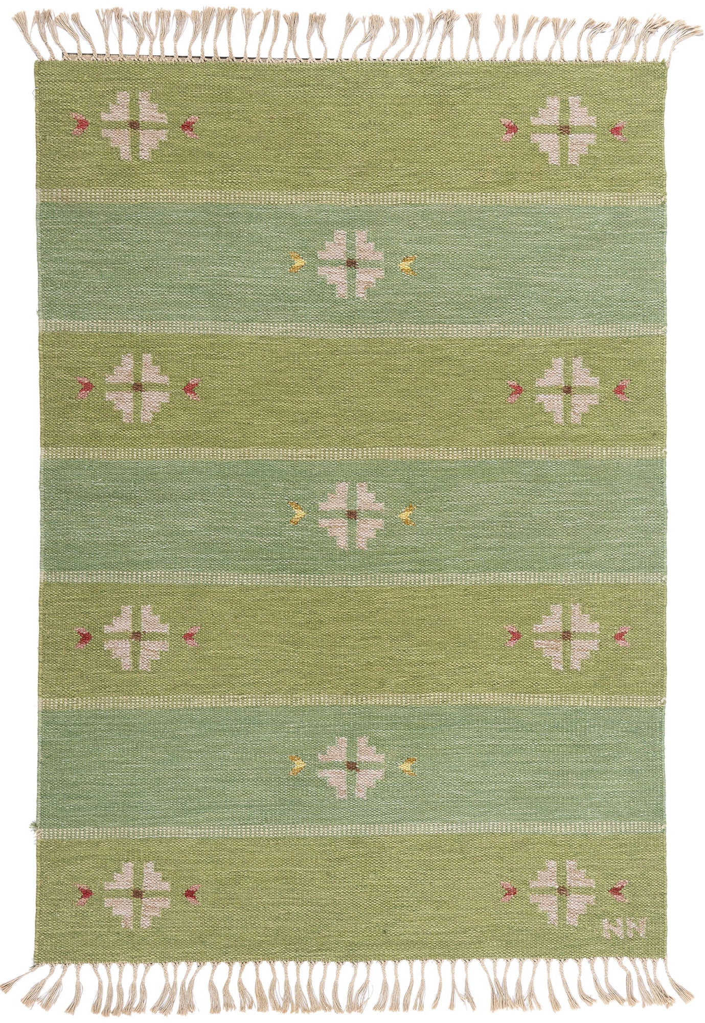 5 x 7 Nils Nilsson Vintage Swedish Rollakan Rug 79034