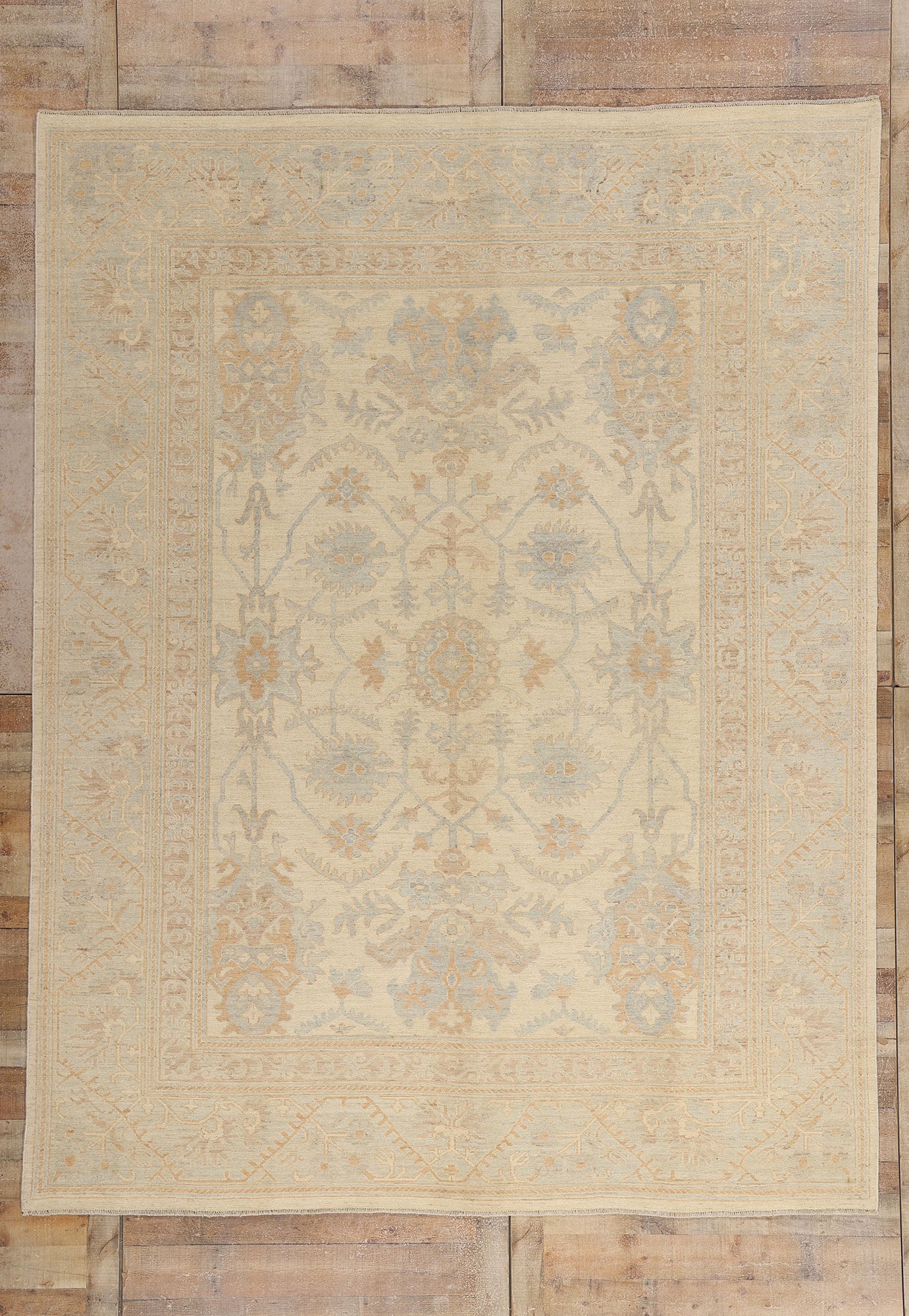 9 x 11 Organic Modern Oushak Rug 80214