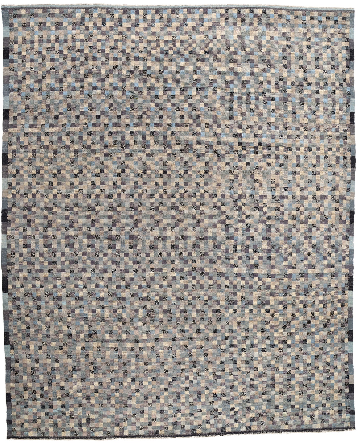 12 x 15 Modern Bauhaus Checkered Moroccan Rug 81053