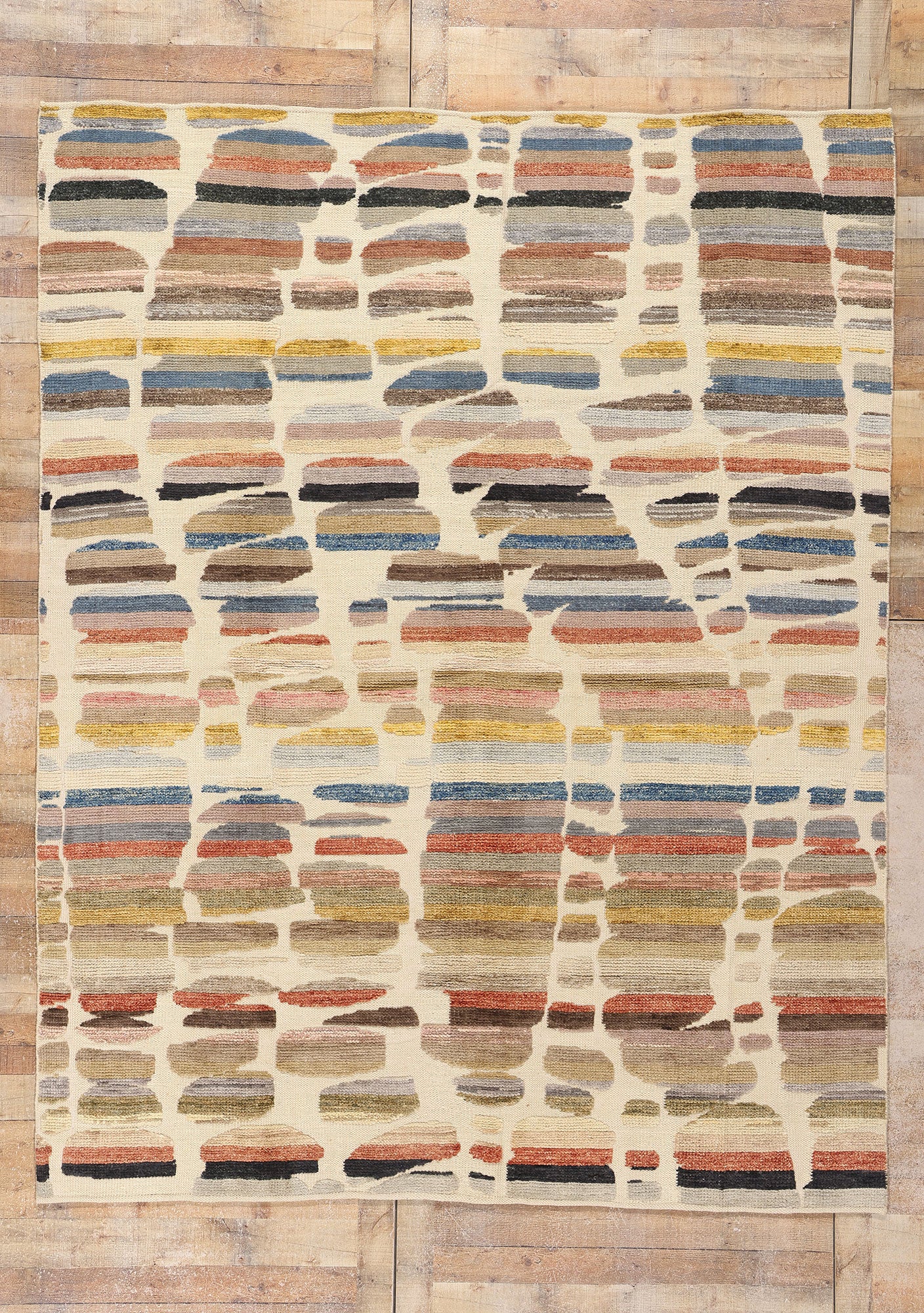 8 x 10 Modern Earthly Reflections High-Low Textured Rug 81147