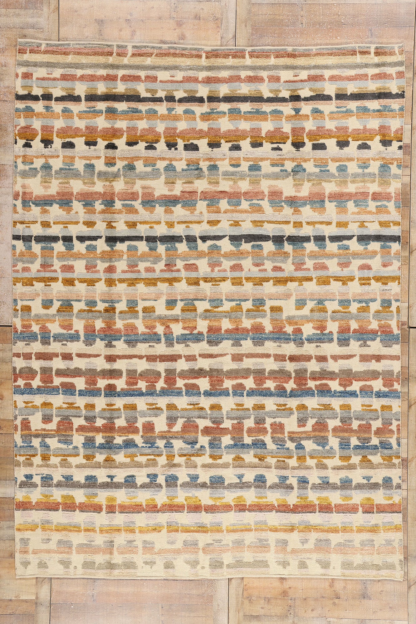 9 x 12 Modern Earthly Reflections High-Low Textured Rug 81156