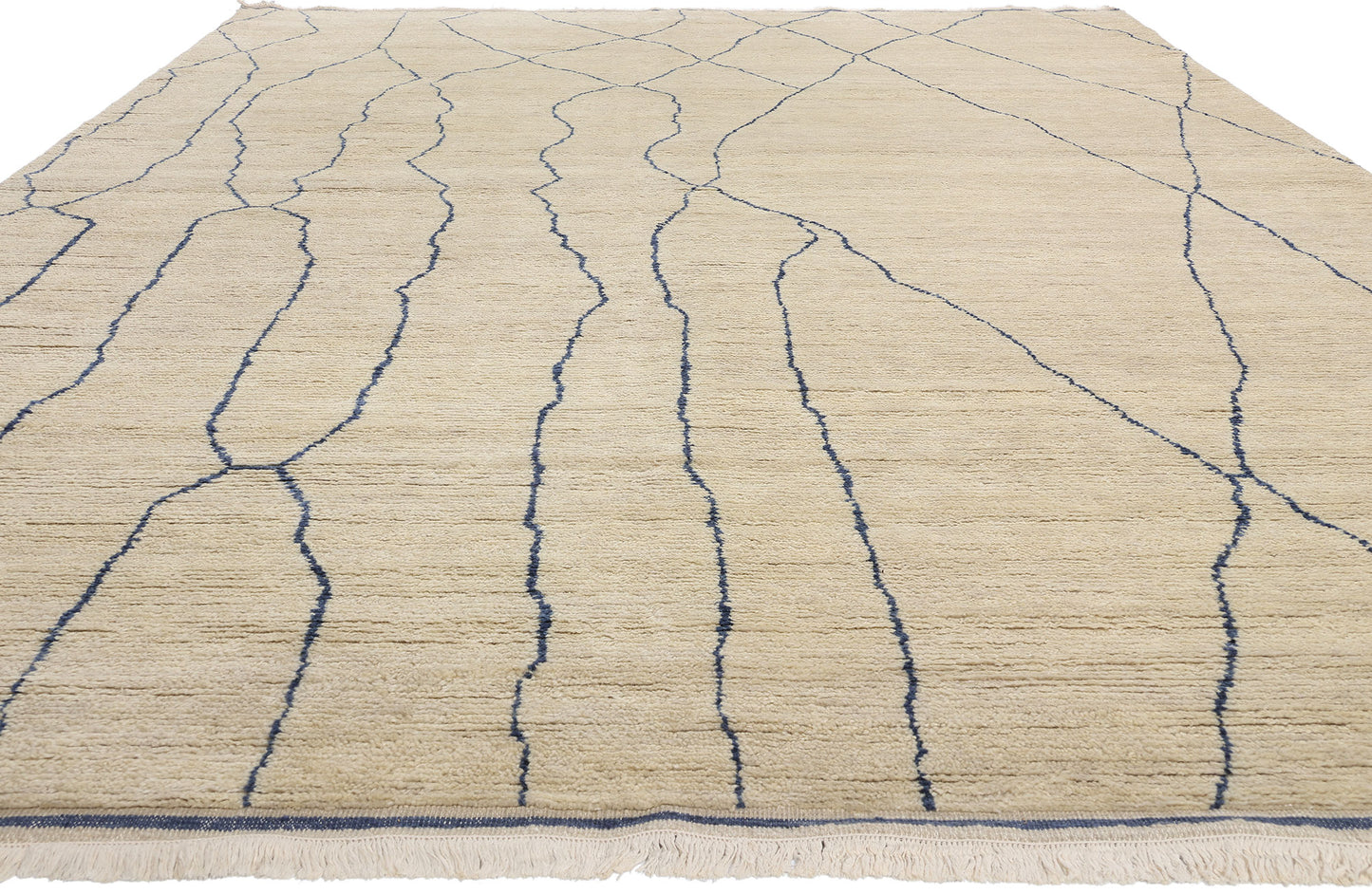 10 x 14 Rippled Silence Organic Modern Moroccan Rug 31281