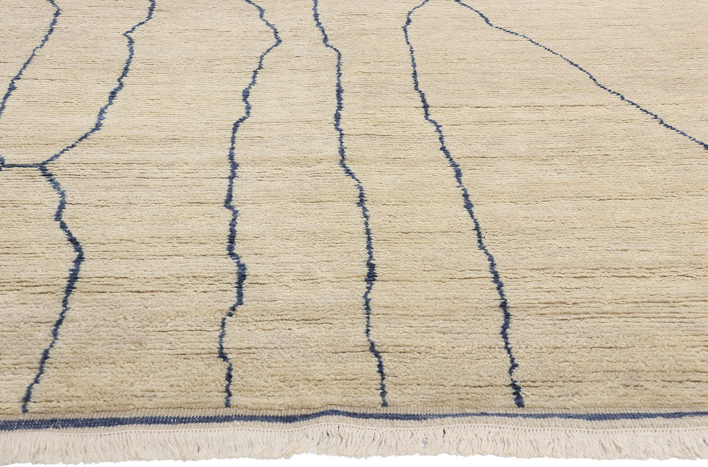 10 x 14 Rippled Silence Organic Modern Moroccan Rug 31281
