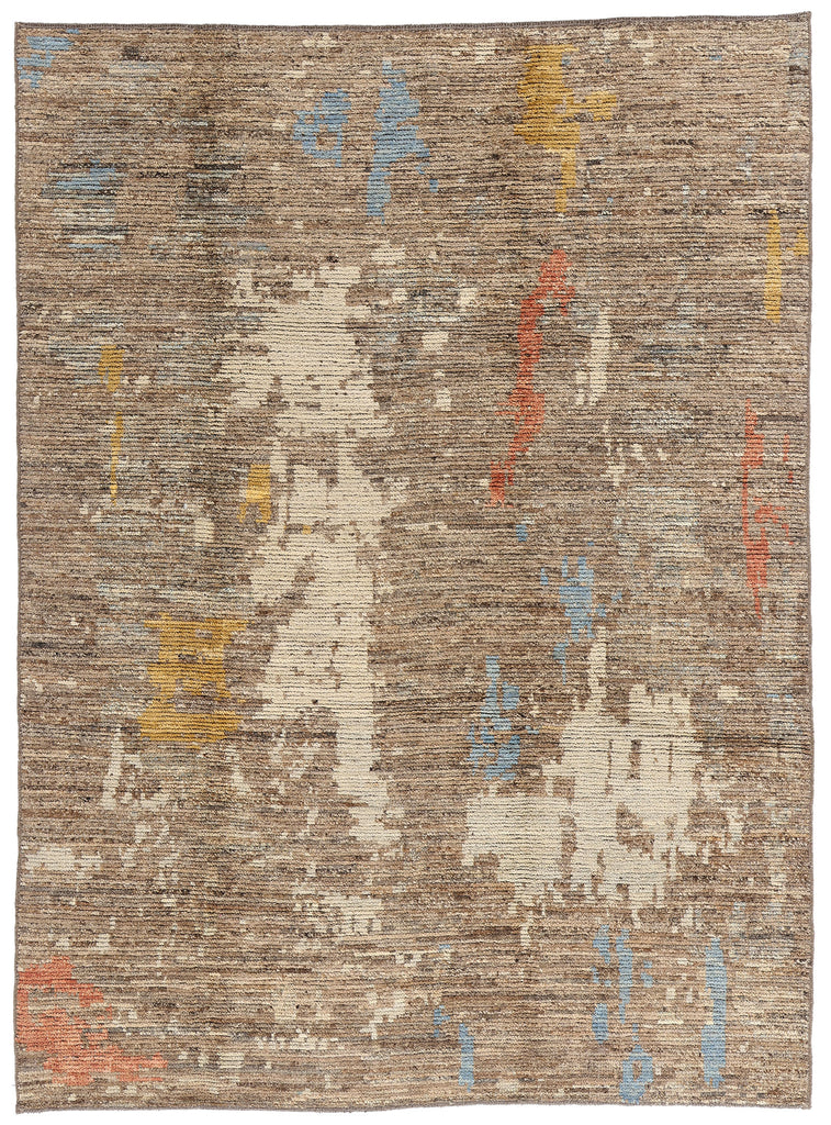 6 x 9 Modern Desert Brushstrokes Moroccan Rug 81151