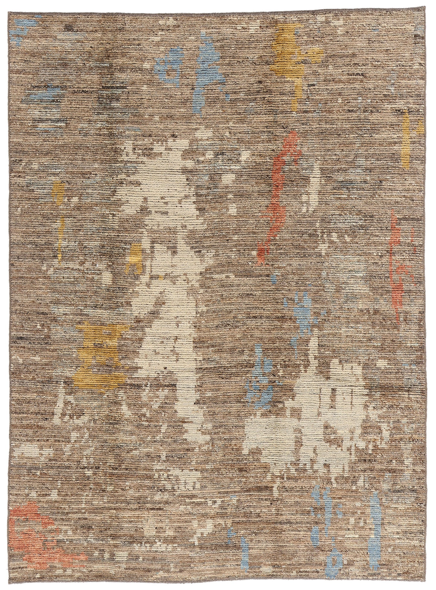 6 x 9 Modern Desert Brushstrokes Moroccan Rug 81151