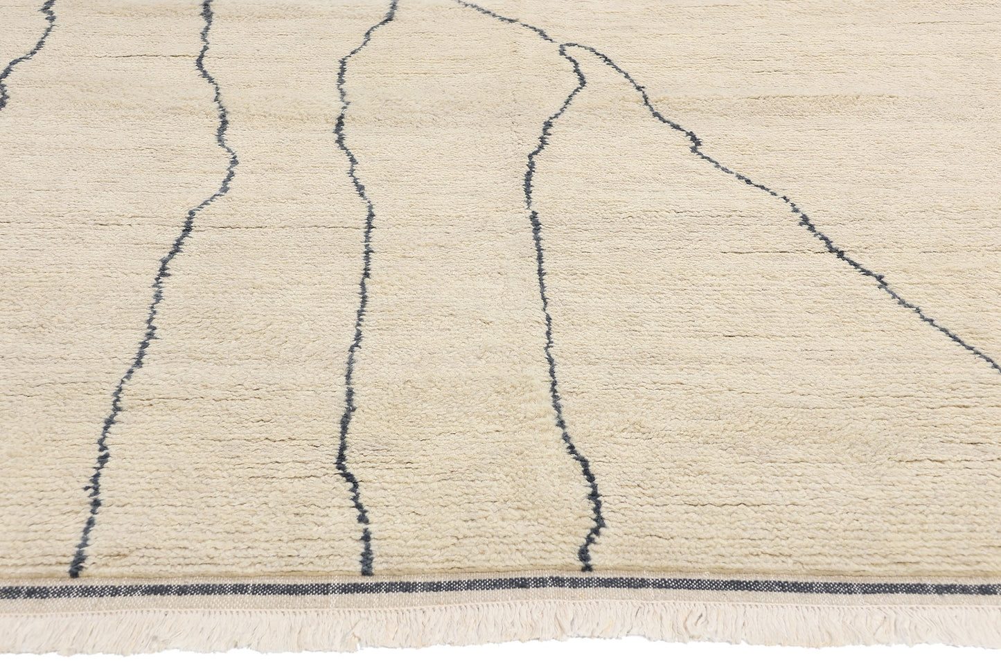 9 x 12 Rippled Silence Organic Modern Moroccan Rug 31292