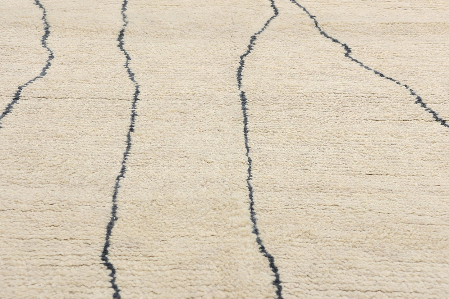 9 x 12 Rippled Silence Organic Modern Moroccan Rug 31292